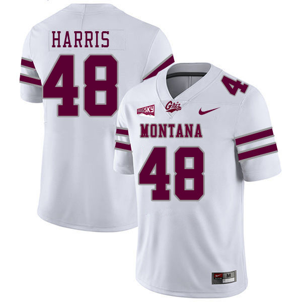 Hayden Harris Grizzlies Jersey,University Of Montana Grizzlies #48 Hayden Harris Jersey-White